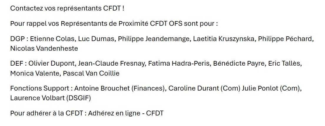 La justice valide l'élection du nouveau Bureau du CSE OFS ! Juillet 2026