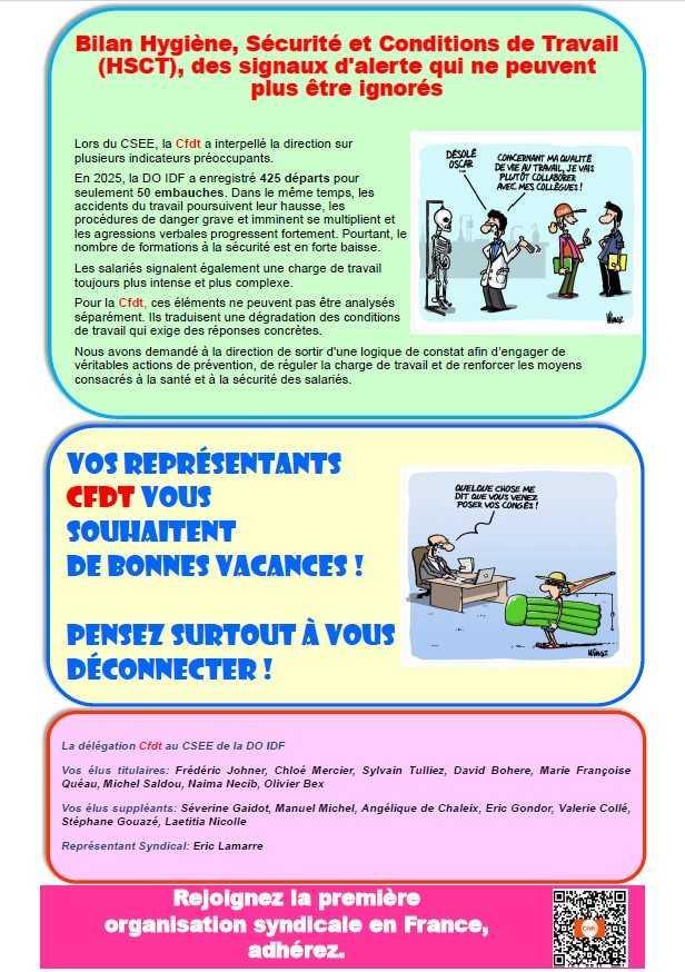Les News du CSE de juillet 2026