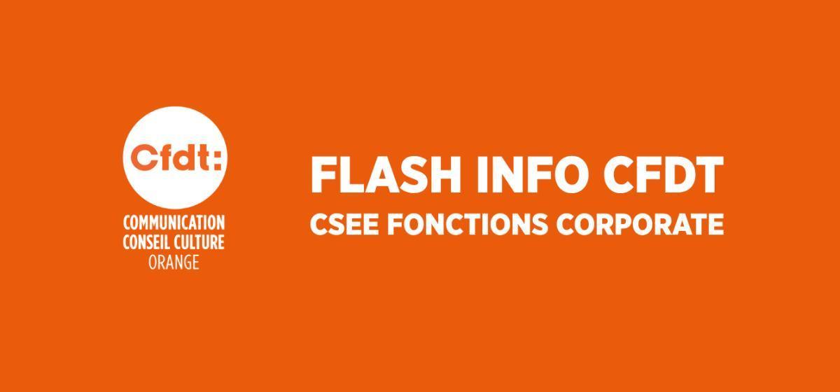 FLASH INFO CSE FONCTIONS CORPORATE