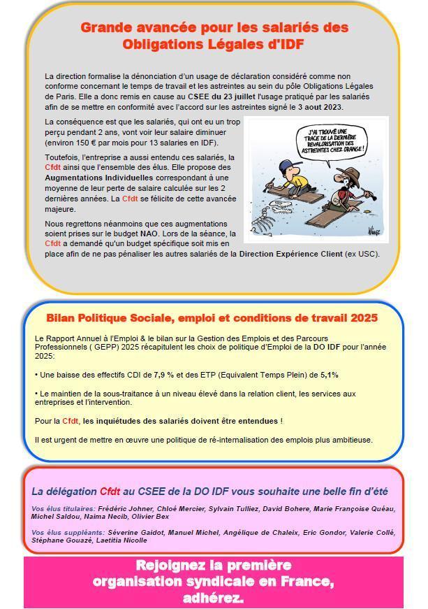 Les News du CSE d’août 2026 