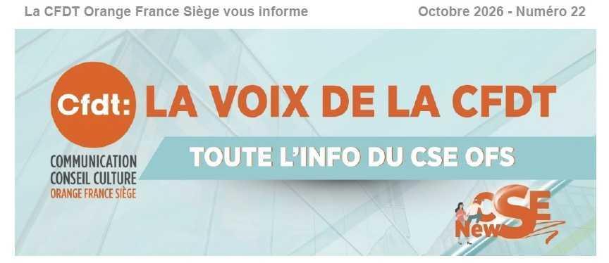 La voix de la CFDT OFS N°22 - (octobre 2026)