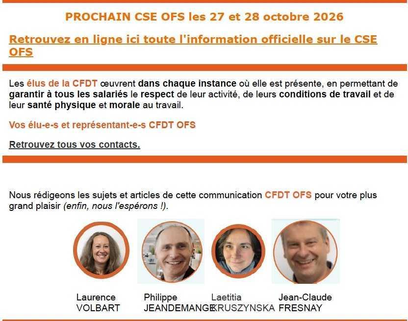 La voix de la CFDT OFS N°22 - (octobre 2026)