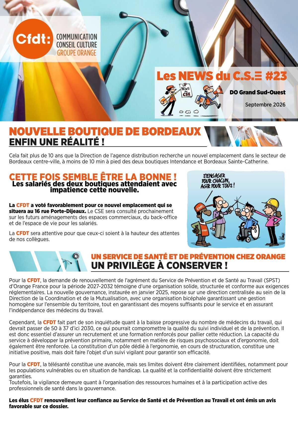 LES NEWS DU CSE DOGSO 23
