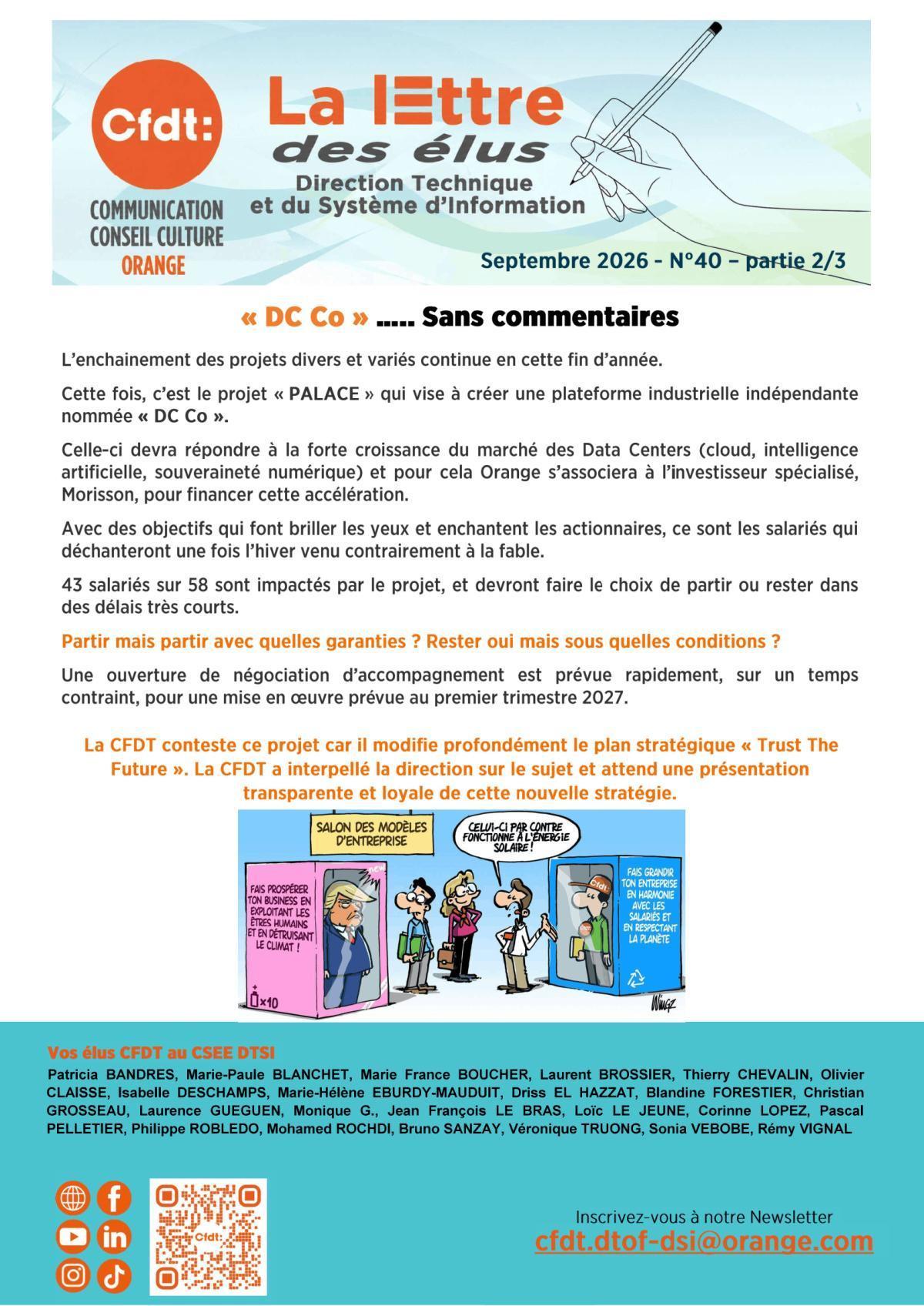 La lettre des élus DTSI #40 – partie 2 – DC CO – sans commentaire