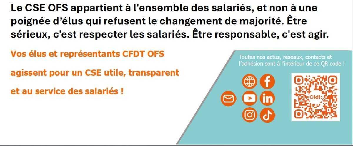 Droit de réponse et vérité sur la gestion du CSE d’OFS