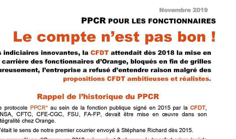 PPCR: le compte n'est pas bon !