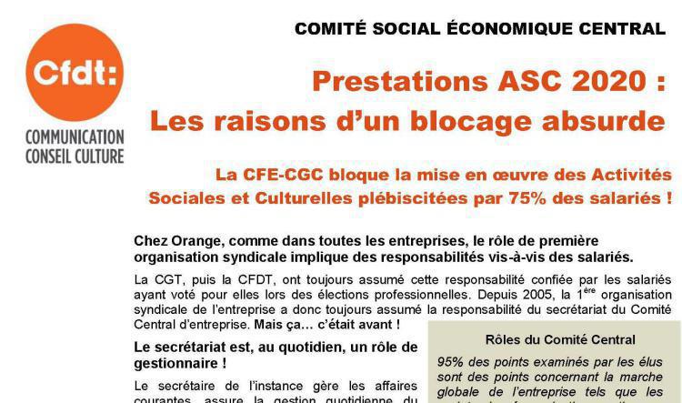 Prestations ASC 2020: pourquoi ça bloque ?
