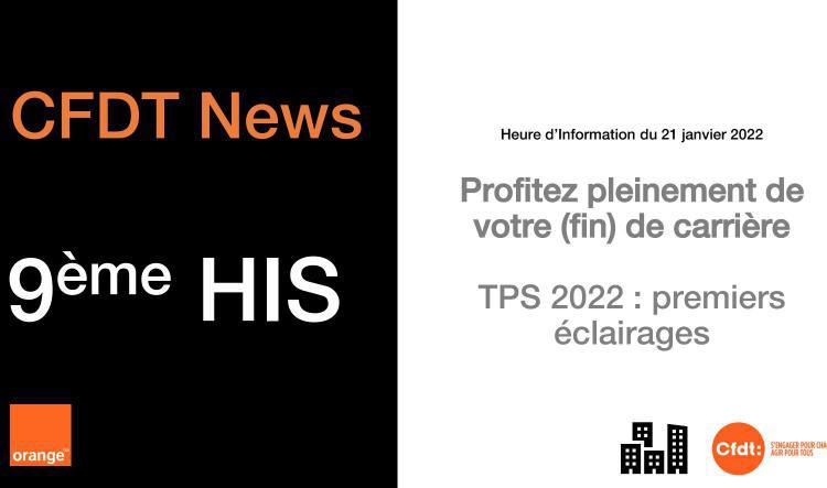 Profitez pleinement de votre (fin) de carrière - 9ème HIS/Janvier 2022