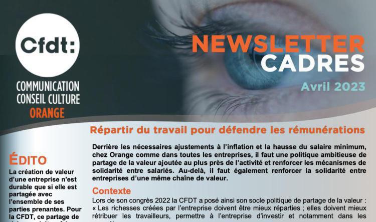 Newsletter CADRES - Avril 2023