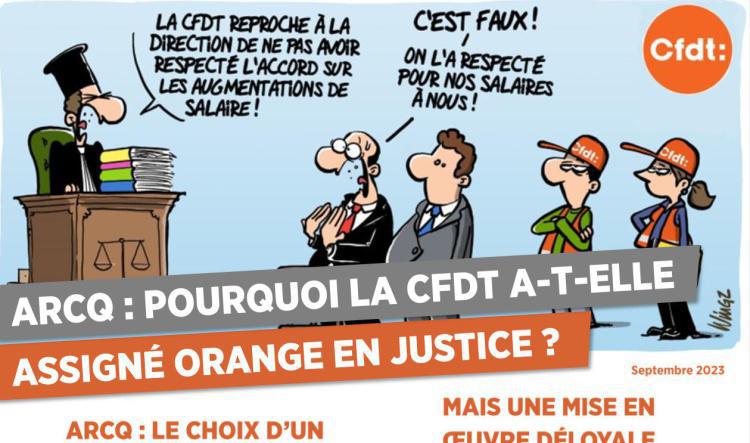 ARCQ : POURQUOI LA CFDT A-T-ELLE ASSIGNÉ ORANGE EN JUSTICE ?