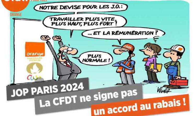 JOP PARIS 2024 : La CFDT ne signe pas un accord au rabais !