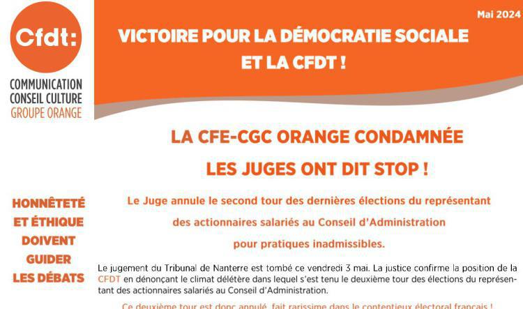 Victoire pour la démocratie sociale et la CFDT !