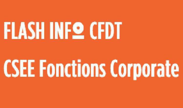 FLASH INFO CFDT CSEE Fonctions Corporate du 25 et 26 septembre  2024