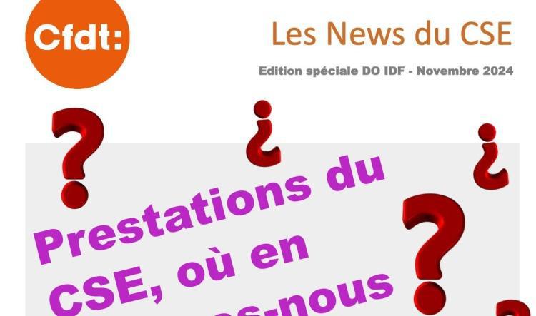 Prestations du CSE, où en sommes-nous ?