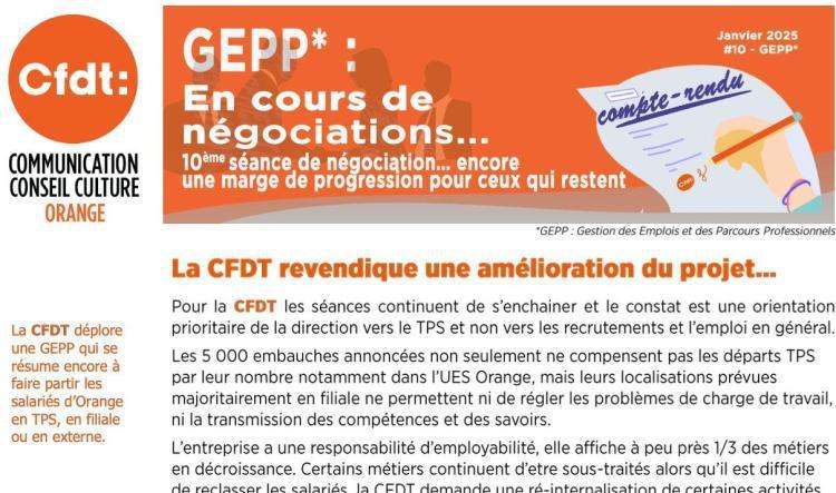 Négociation GEPP* - Janvier 2025 - #10