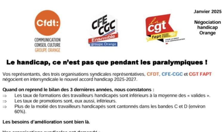 Le handicap, ce n'est pas que pendant les paralympique - Janvier 2025
