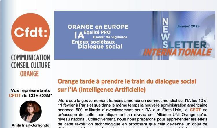 Newsletter internationale - N°1/Janvier2025