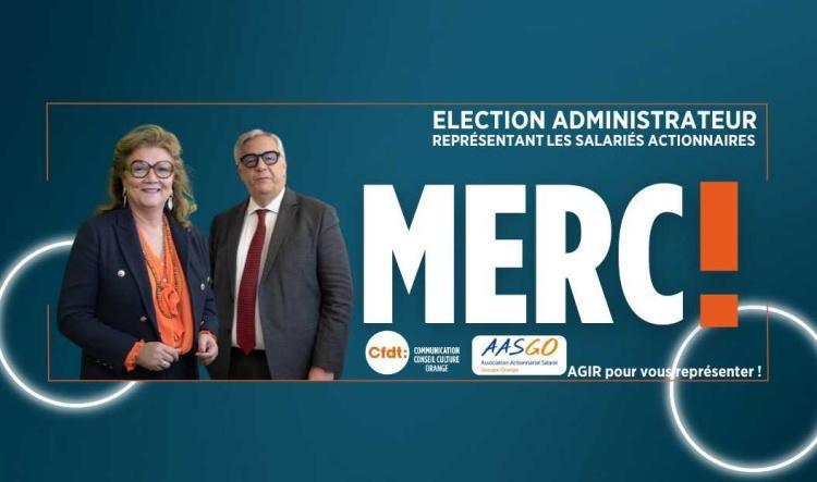 ÉLECTION ADMINISTRATEUR REPRÉSENTANT LES SALARIÉS ACTIONNAIRES 2025 MERCI