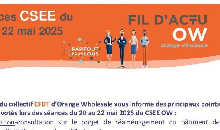 Fil d'actu du CSEE OW - Mai 2025