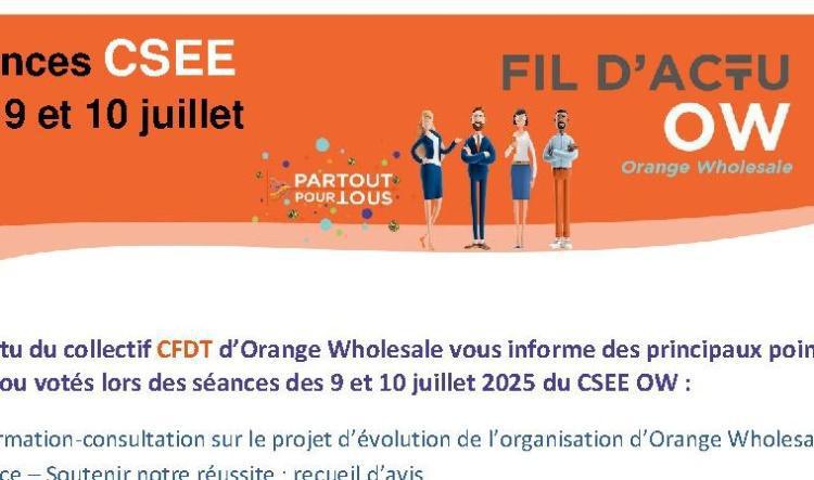 Fil d'actu du CSEE OW - Juillet 2025