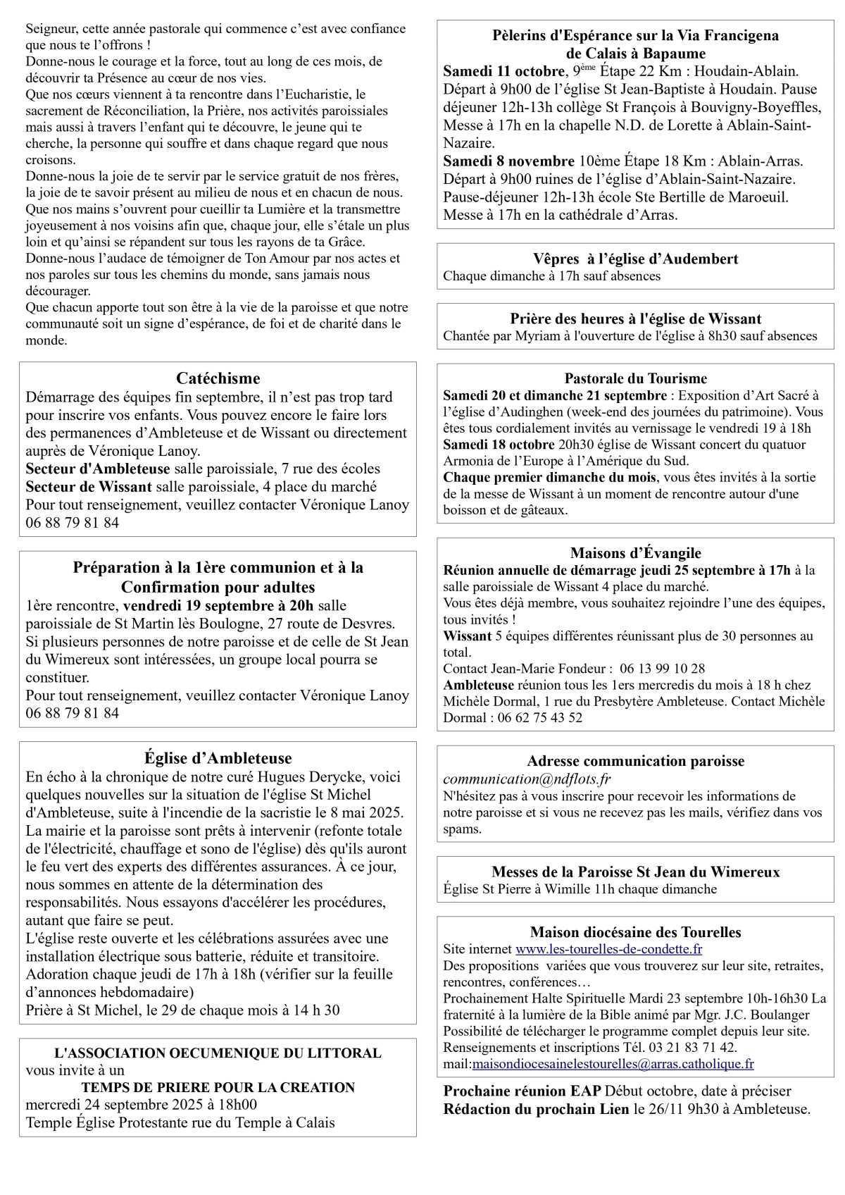 Eglise - messes Eglise - messes