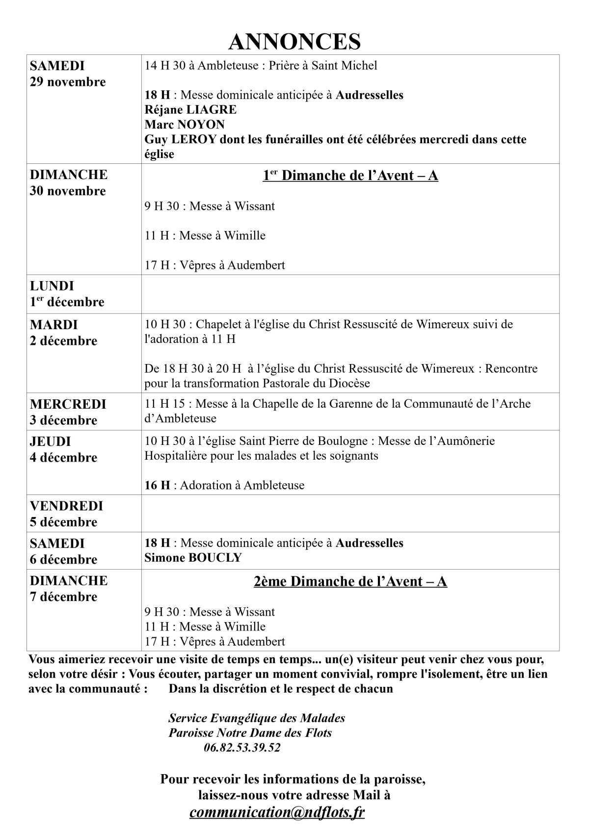 Eglise - messes Eglise - messes