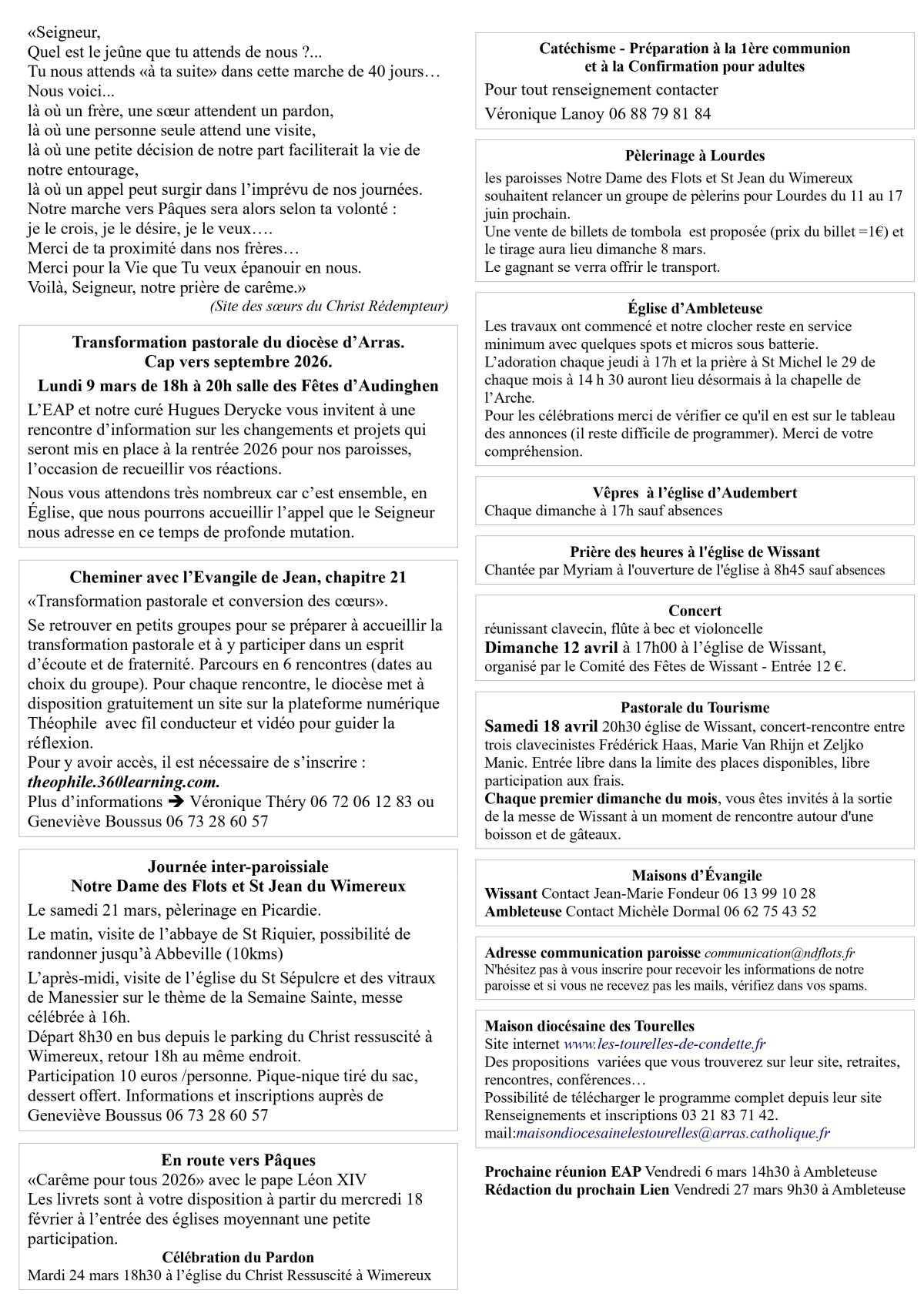 Eglise - messes Eglise - messes