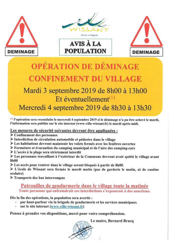 Opération de déminage - confinement du village