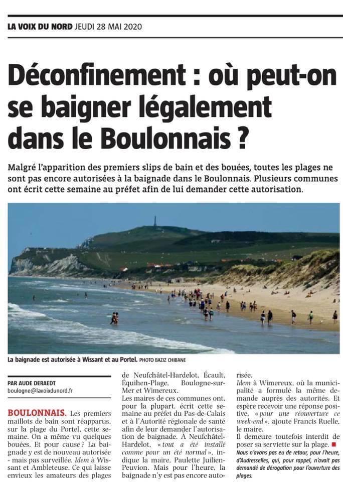 Déconfinement : où peut-on se baigner légalement dans le Boulonnais? Déconfinement : où peut-on se baigner légalement dans le Boulonnais?