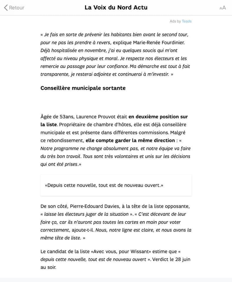  À Wissant, Laurence Prouvot désignée tête de liste à la place de Marie-Renée Fourdinier 