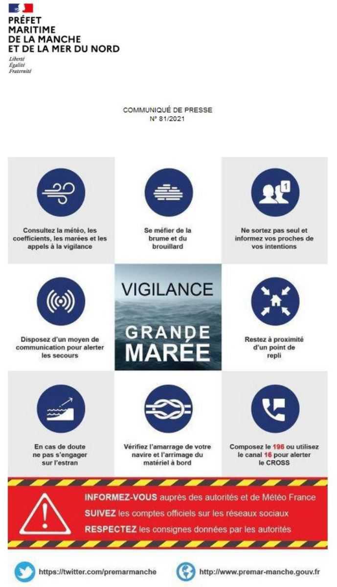 Appel à la prudence lors des grandes marées sur le littoral de la côte d’Opale