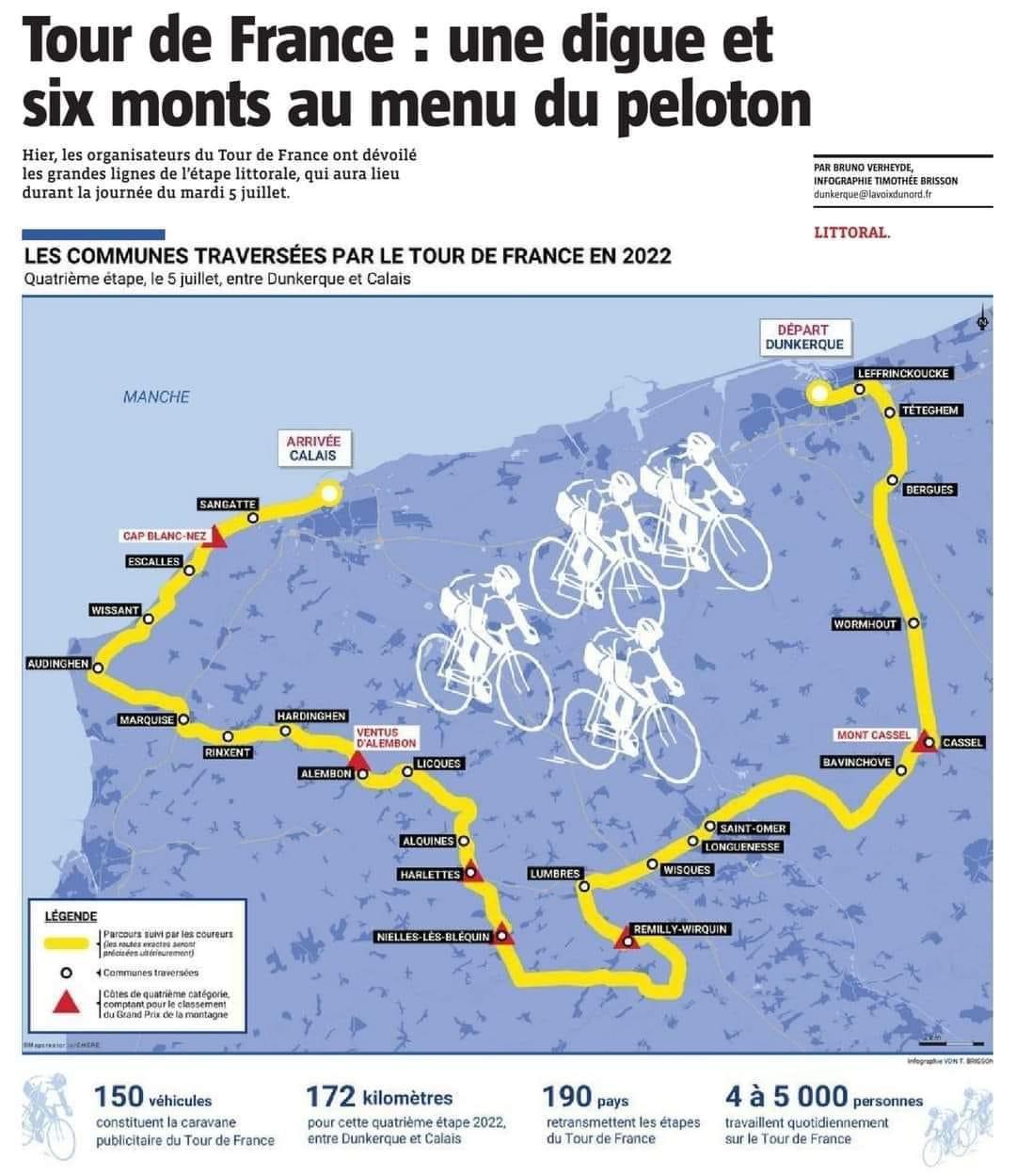 VIDEO - Tour de France 2022: les détails de la quatrième étape entre Dunkerque et Calais dévoilés