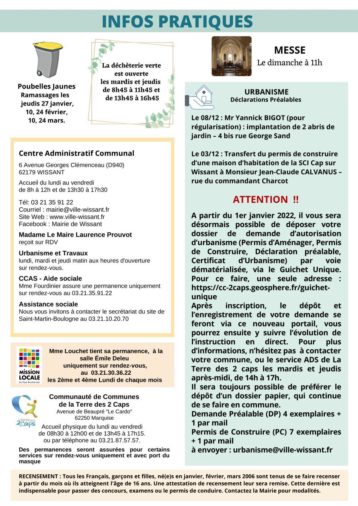Le Lien Wissantais de Janvier-Février 2022 est en ligne Le Lien Wissantais de Janvier-Février 2022 est en ligne