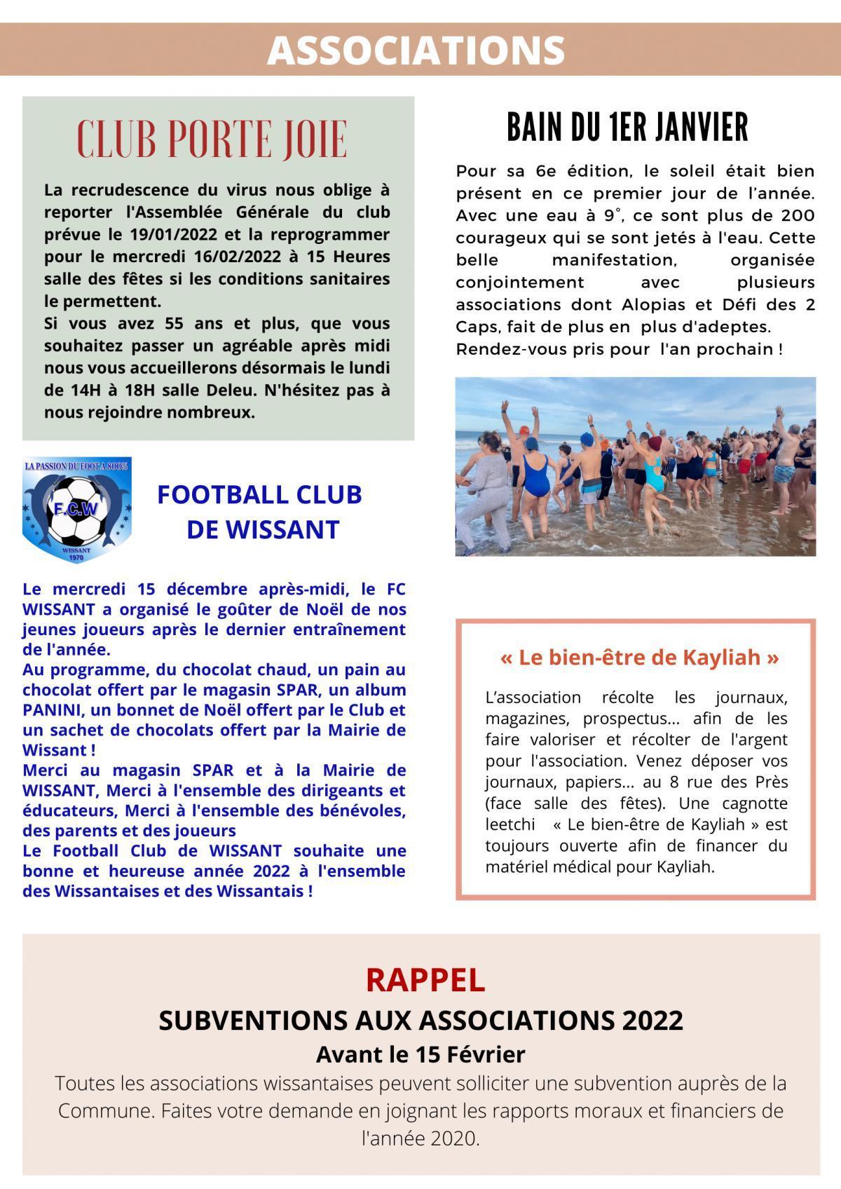 Le Lien Wissantais de Janvier-Février 2022 est en ligne Le Lien Wissantais de Janvier-Février 2022 est en ligne