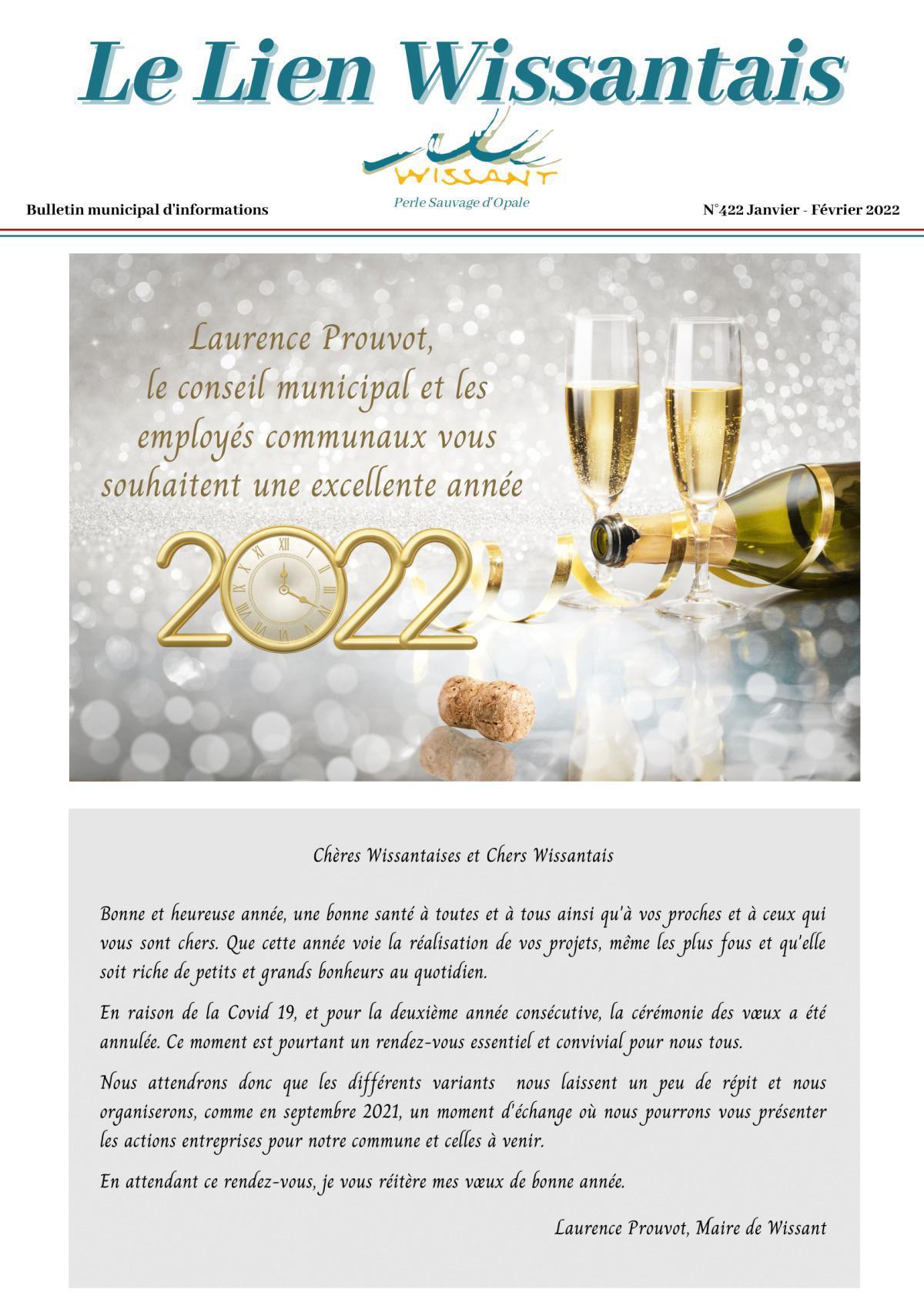 Le Lien Wissantais de Janvier-Février 2022 est en ligne Le Lien Wissantais de Janvier-Février 2022 est en ligne