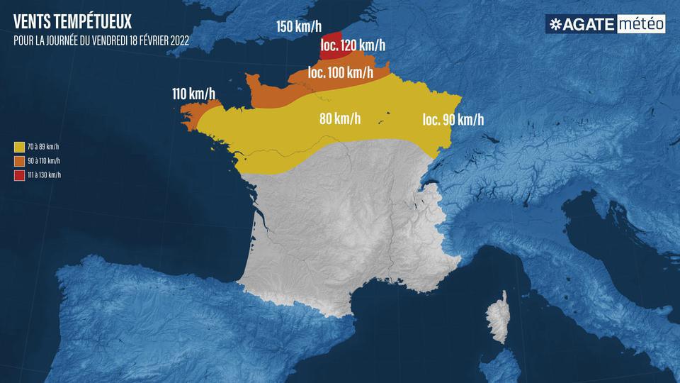 Confirmation de la tempête Eunice pour ce vendredi ! Confirmation de la tempête Eunice pour ce vendredi !