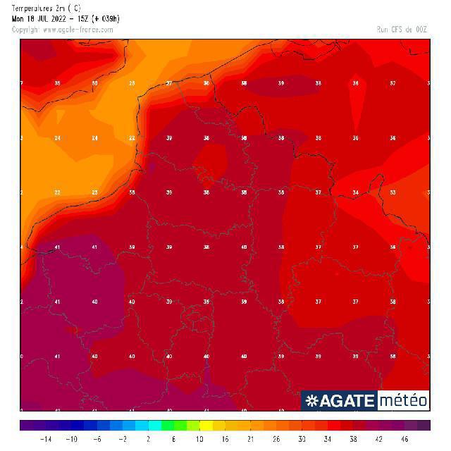 Chaleurs exceptionnelles lundi et mardi: plus de 40°C sous abri Chaleurs exceptionnelles lundi et mardi: plus de 40°C sous abri