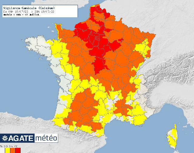 Chaleurs exceptionnelles lundi et mardi: plus de 40°C sous abri Chaleurs exceptionnelles lundi et mardi: plus de 40°C sous abri