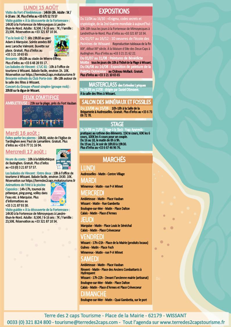 Manifestations sur La terre des 2 Caps du 3 au 17 août Manifestations sur La terre des 2 Caps du 3 au 17 août