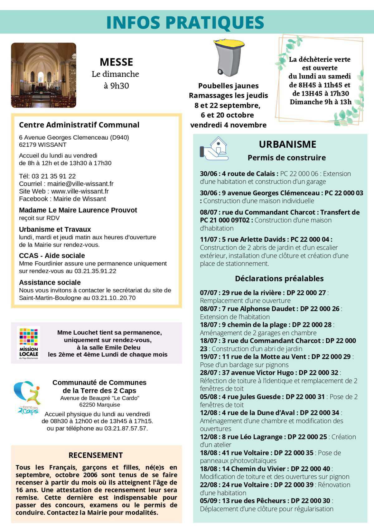 Le Lien Wissantais de Septembre - Octobre 2022 est en ligne Le Lien Wissantais de Septembre - Octobre 2022 est en ligne