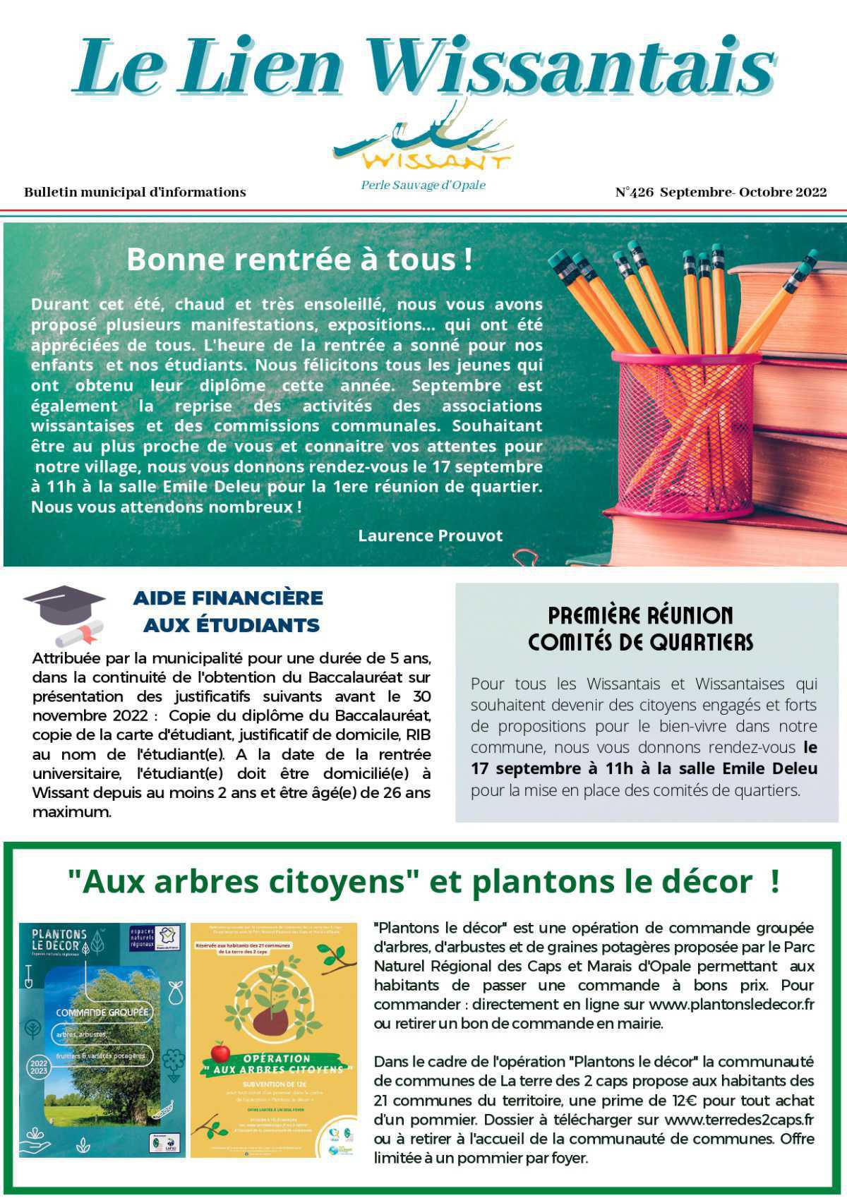 Le Lien Wissantais de Septembre - Octobre 2022 est en ligne Le Lien Wissantais de Septembre - Octobre 2022 est en ligne