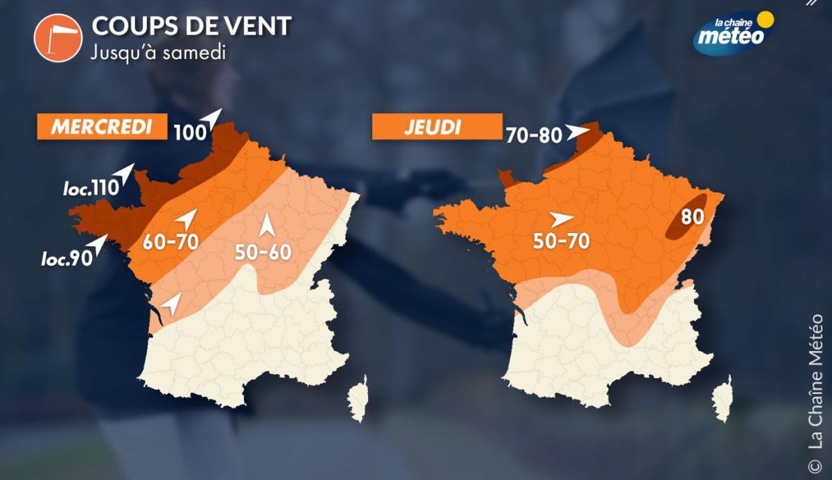 Coup de vent ce mercredi sur les côtes de la Manche Coup de vent ce mercredi sur les côtes de la Manche