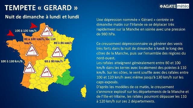 La tempête Gérard se confirme 