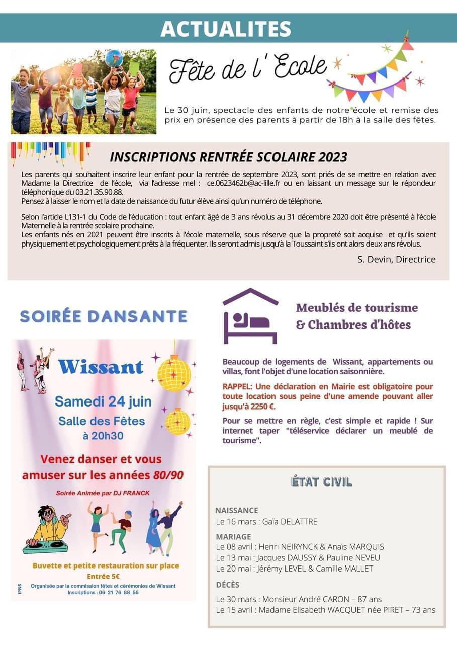 Le Lien Wissantais de Avril Mai Juin 2023 est en ligne Le Lien Wissantais de Avril Mai Juin 2023 est en ligne