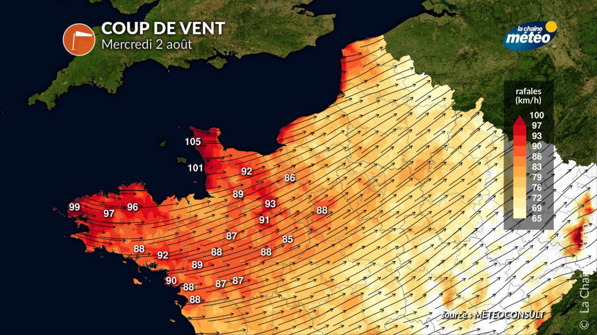 Du Pas-de-Calais à la Bretagne: à quoi s'attendre avec la tempête estivale prévue mercredi et jeudi?