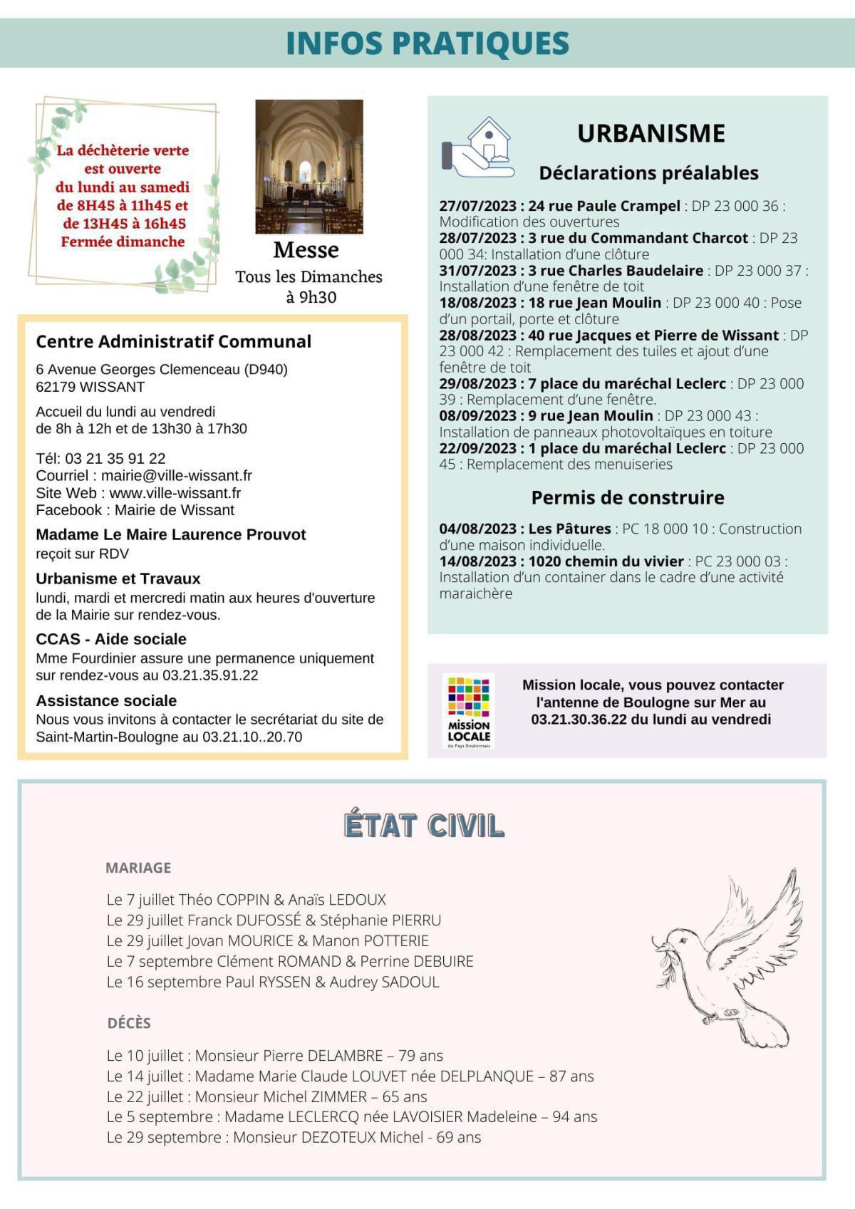 Le Lien Wissantais de Septembre Octobre Novembre 2023 est en ligne Le Lien Wissantais de Septembre Octobre Novembre 2023 est en ligne