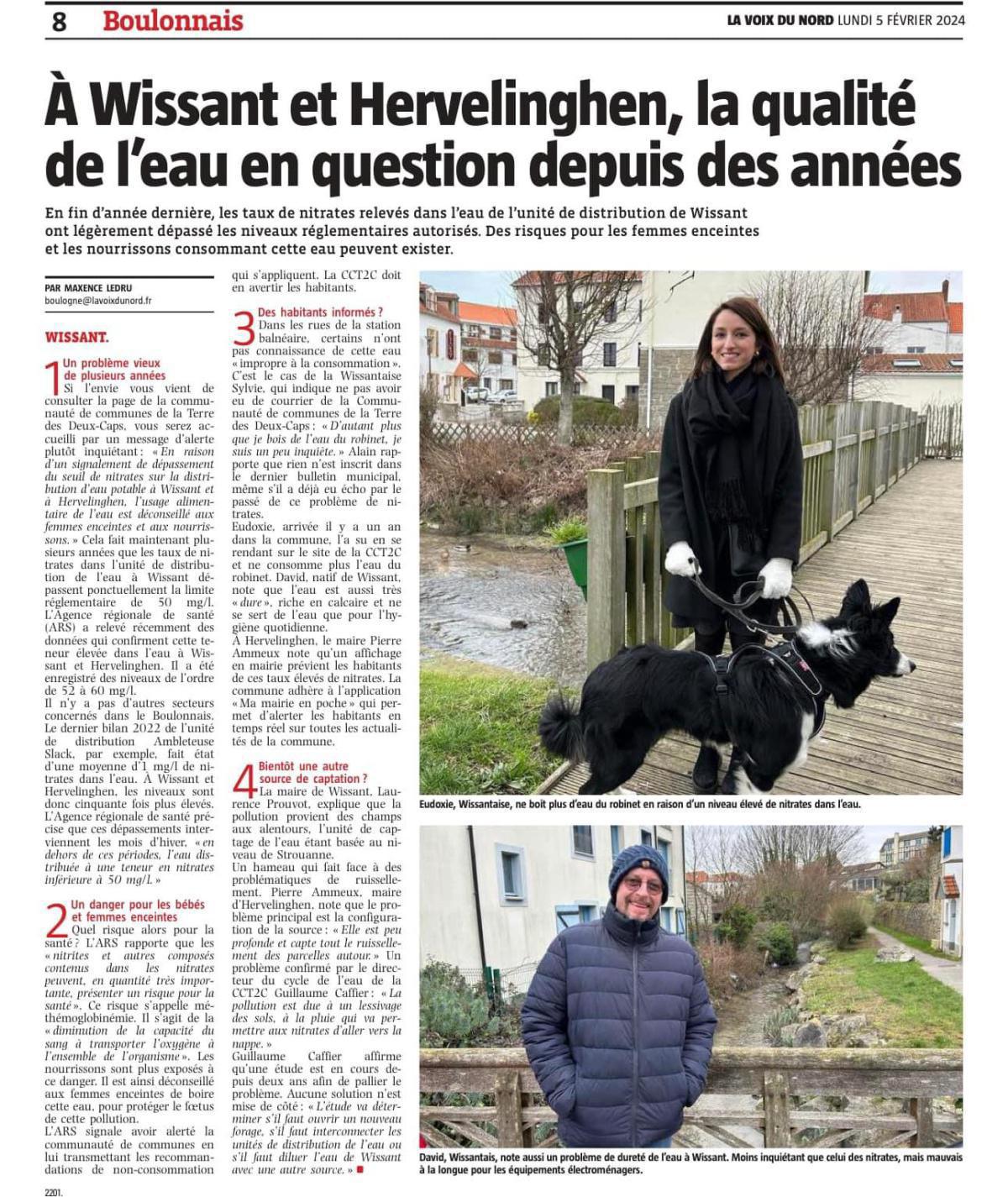 À Wissant et Hervelinghen, la qualité de l’eau en question depuis plusieurs années À Wissant et Hervelinghen, la qualité de l’eau en question depuis plusieurs années