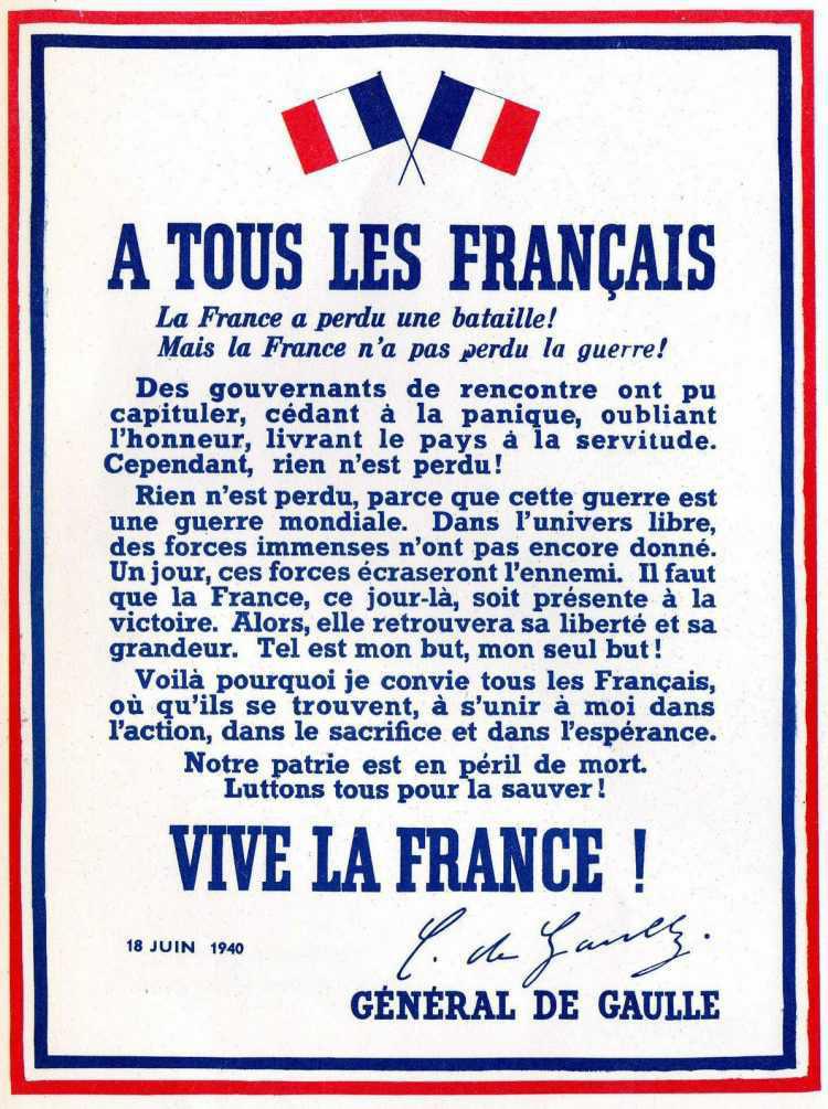 Commémoration de l'Appel du 18 Juin 
