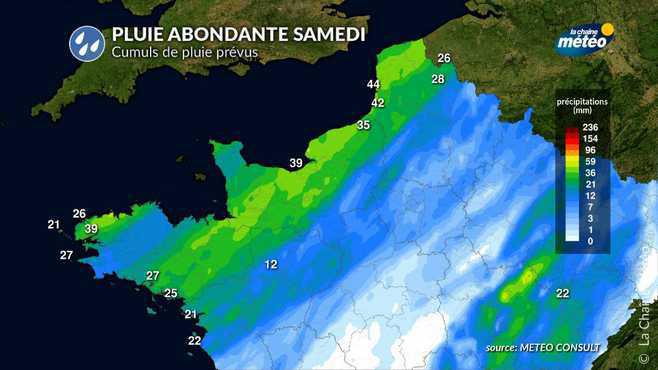 Temps agité en Manche vendredi et samedi : jusqu'à 90 km/h de vent et 40 mm de pluie Temps agité en Manche vendredi et samedi : jusqu'à 90 km/h de vent et 40 mm de pluie