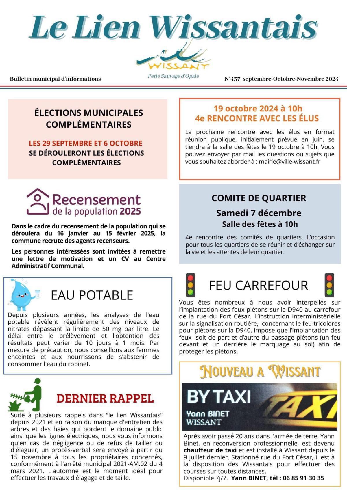 Le Lien Wissantais de Septembre-Octobre-Novembre 2024 est en ligne